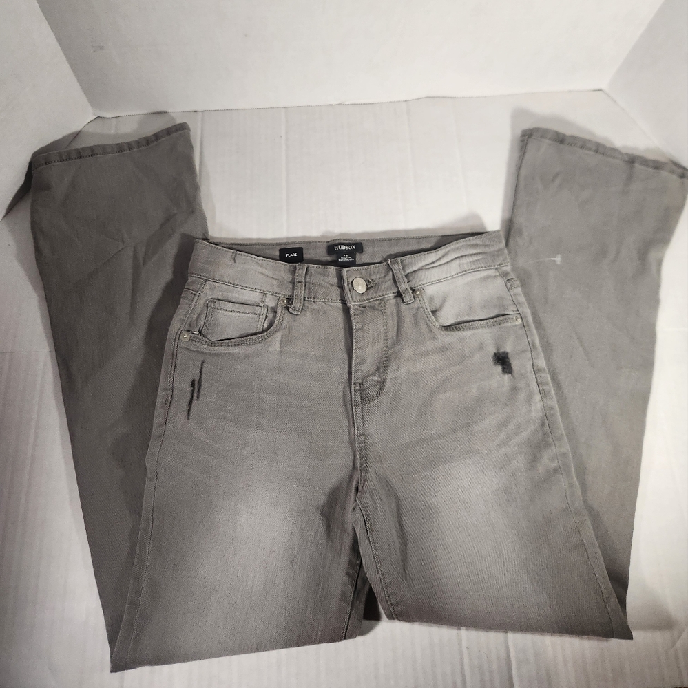 NWT Girl's Hudson Splice Flare Distressed Jeans - Picture 2 of 10